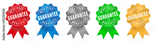Vector Money back Guarantee Badge Ribbon