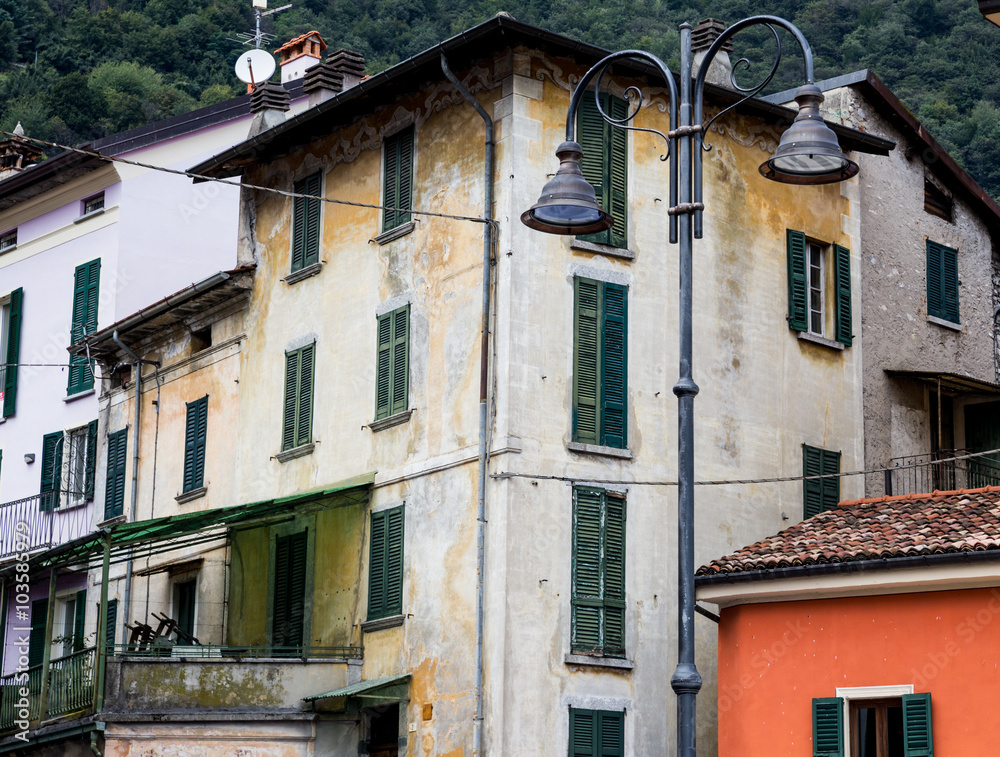 Fototapeta premium Lake Como. Summer time. European vacation, living life style, architecture and travel concept.