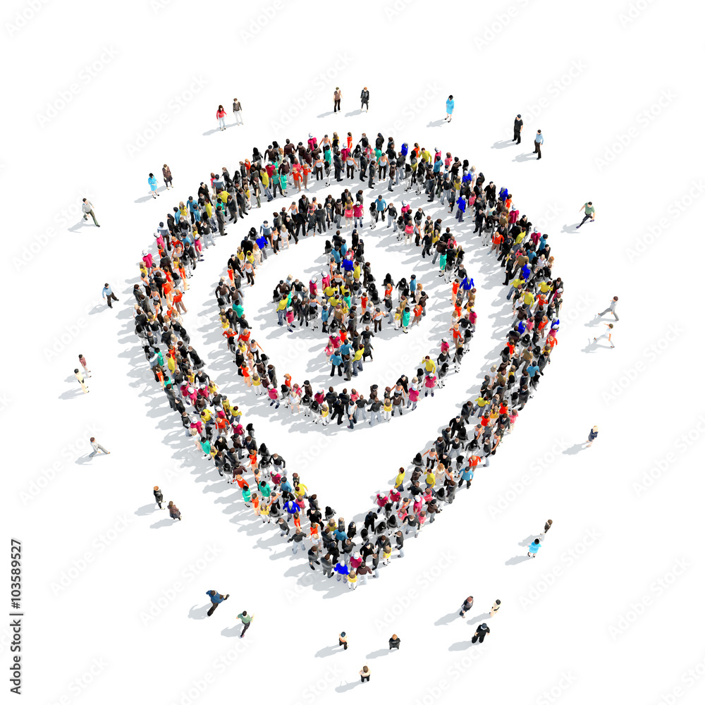 people shape map pointer people shape map pointer