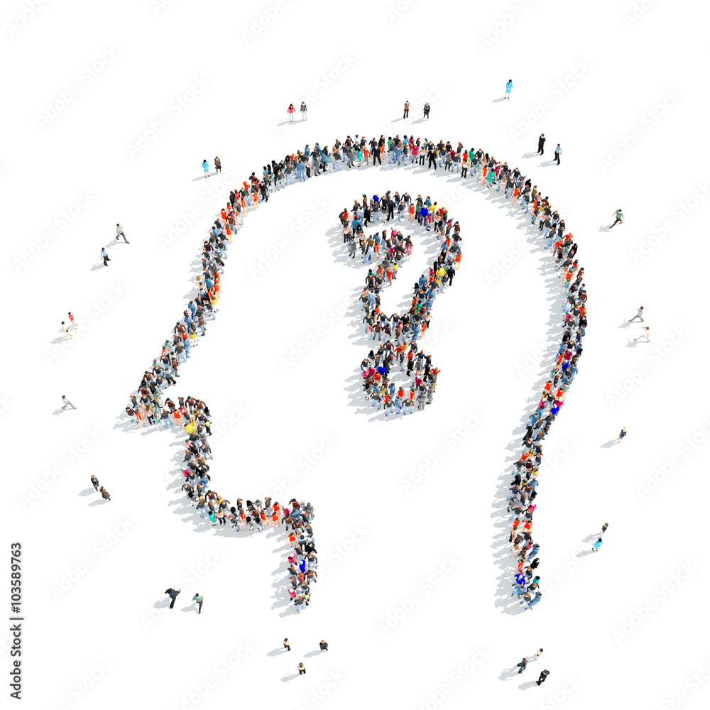 people shape human head question mark people shape human head question mark