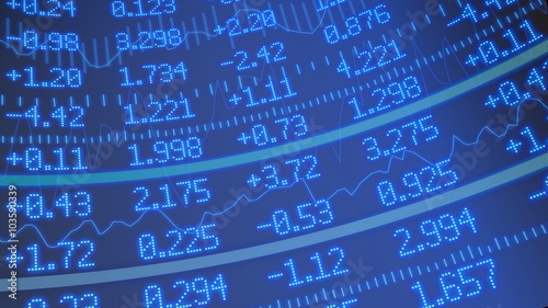 Obraz na płótnie Stock market ticker background