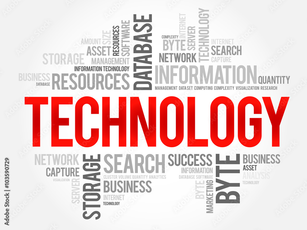 Technology word cloud, business concept Technology word cloud, business concept