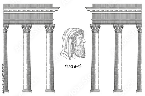 Old greek philosopher Euclides photo