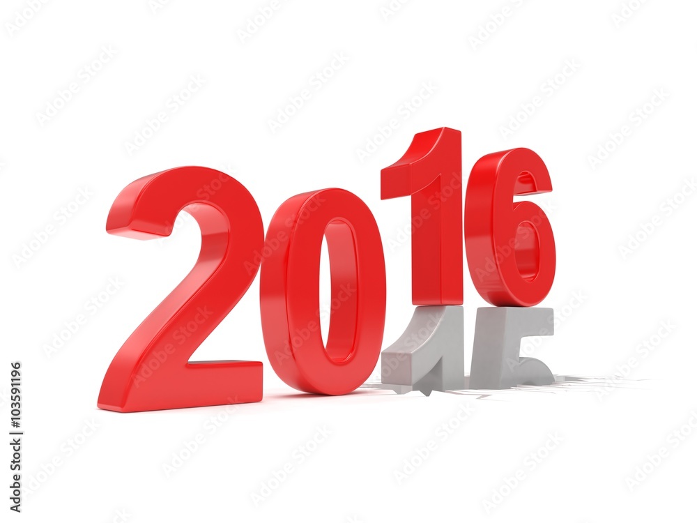 2015-2016 change new year 2016 isolated 2015-2016 change new year 2016 isolated