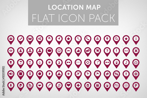 Location Map flat icon pack vol.3