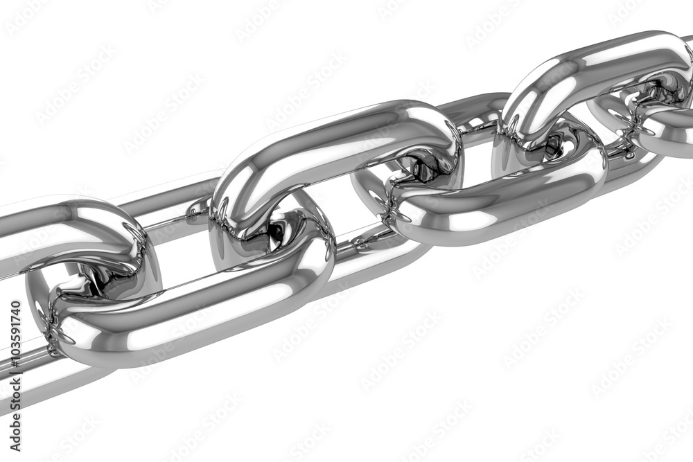 Obraz premium render stainless steel chain