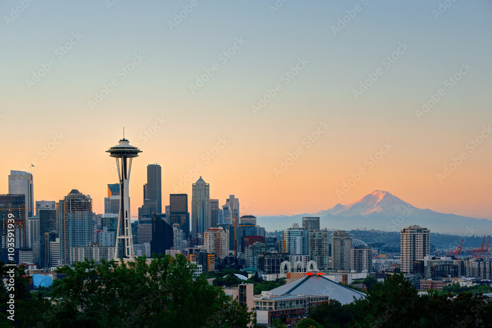 Obraz premium Seattle city skyline