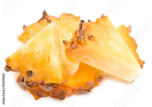 Fresh pineapple on a white background