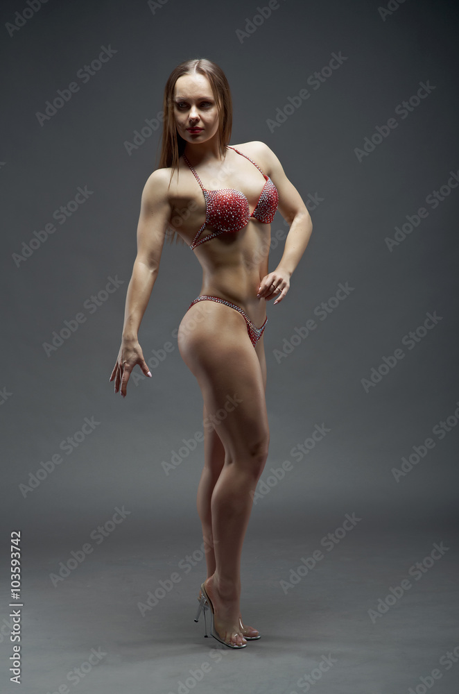 Naklejka premium Woman athletic body .