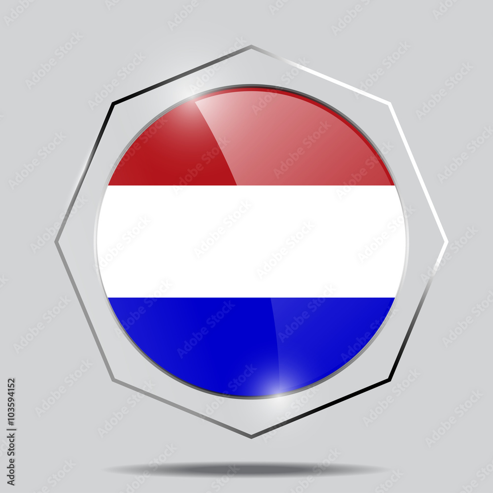 Button Flag of the Netherlands
