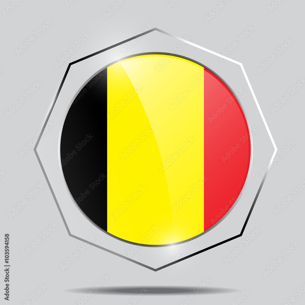 Fototapeta premium Button Flag of Belgium