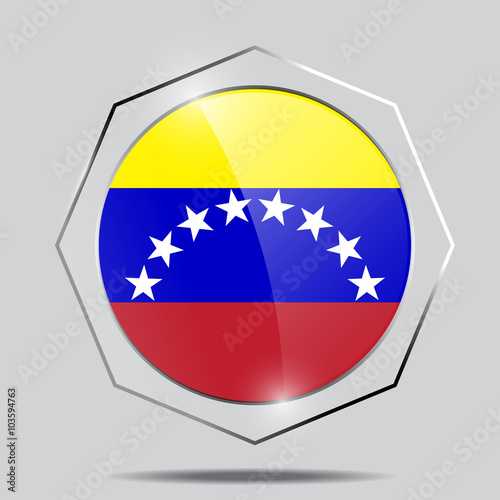 Button Flag of Venezuela