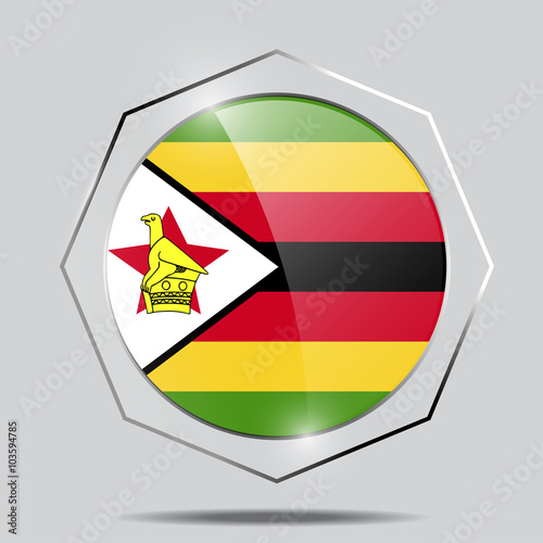 Button Flag of Zimbabwe