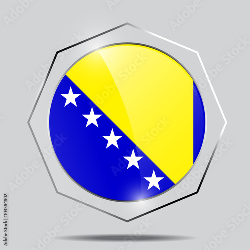 Button Flag of Bosnia and Herzegovina