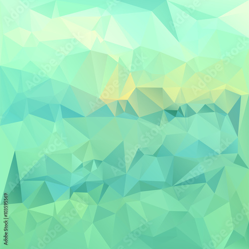 Polygonal mosaic abstract geometry background landscape in blue