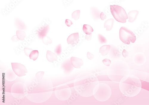 桜 花びら 空 ピンク