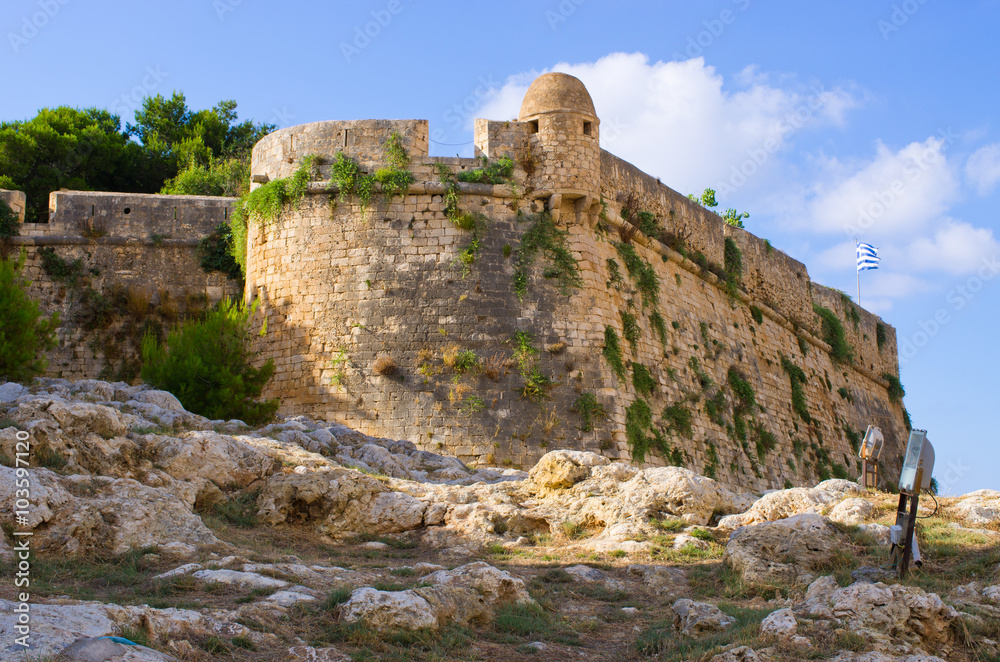 Ancient fortess in Rethymno, Crete, Greece