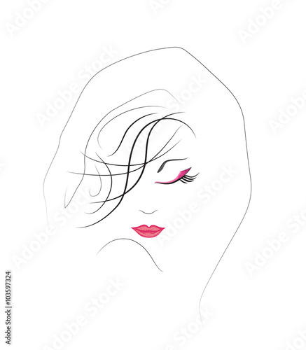 silhouette of a woman with beautiful make-up