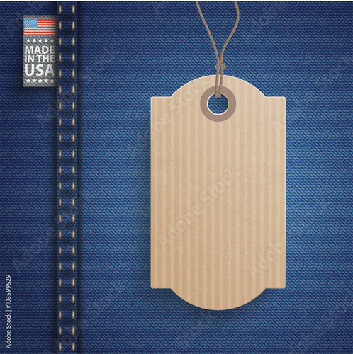 Jeans Label USA Carton Price Sticker