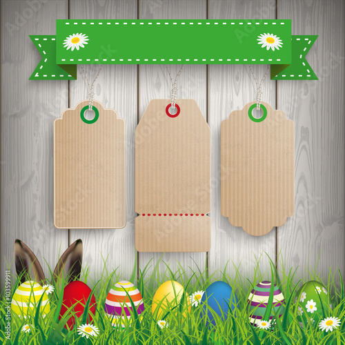 Eggs 3 Carton Price Stickers Ribbon Grass