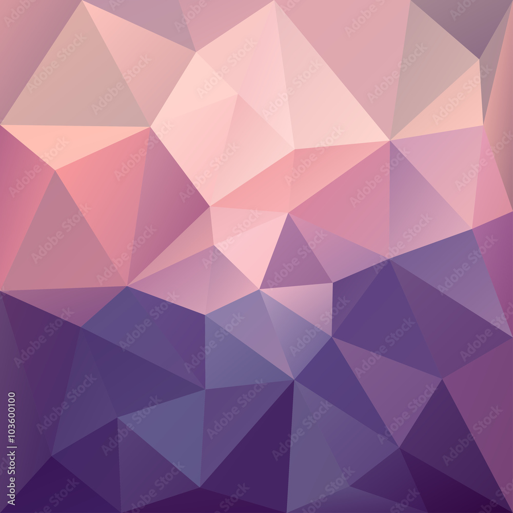 Obraz premium Polygonal mosaic abstract geometry background landscape in viole