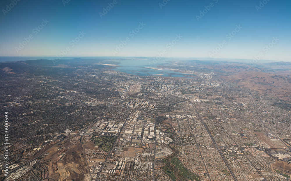 Aerial veiw San Francisco Bay Area