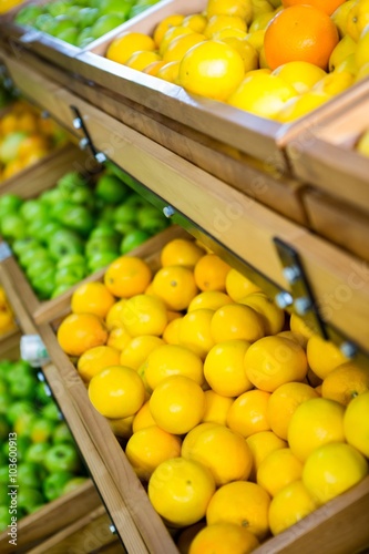 Close up view of vegetable shelf