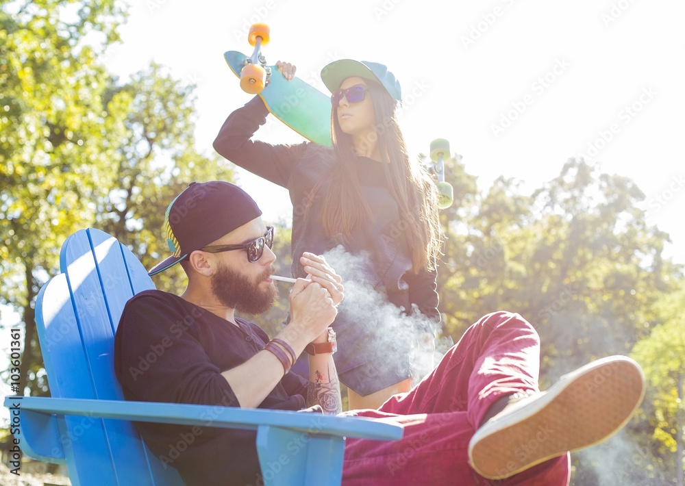 Obraz premium Smoking in public places