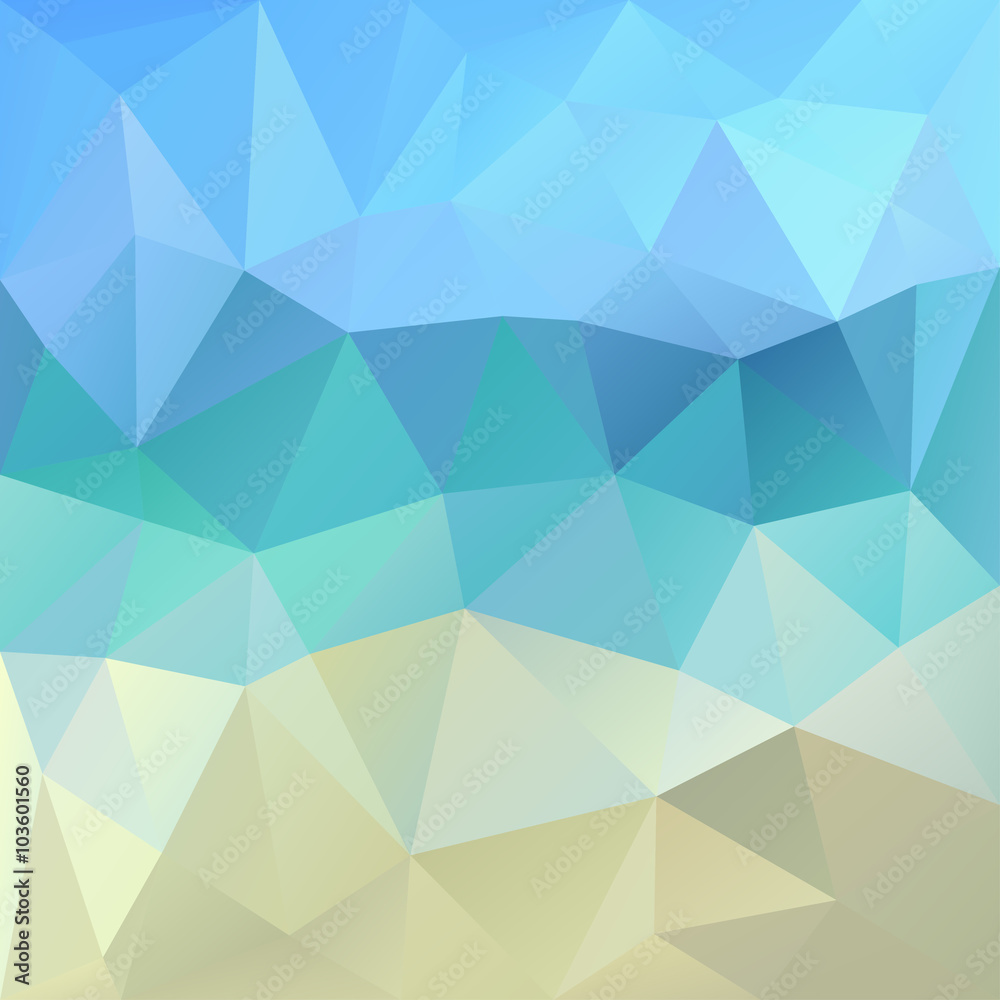 Polygonal mosaic abstract geometry background landckape in blue Polygonal mosaic abstract geometry background landckape in blue