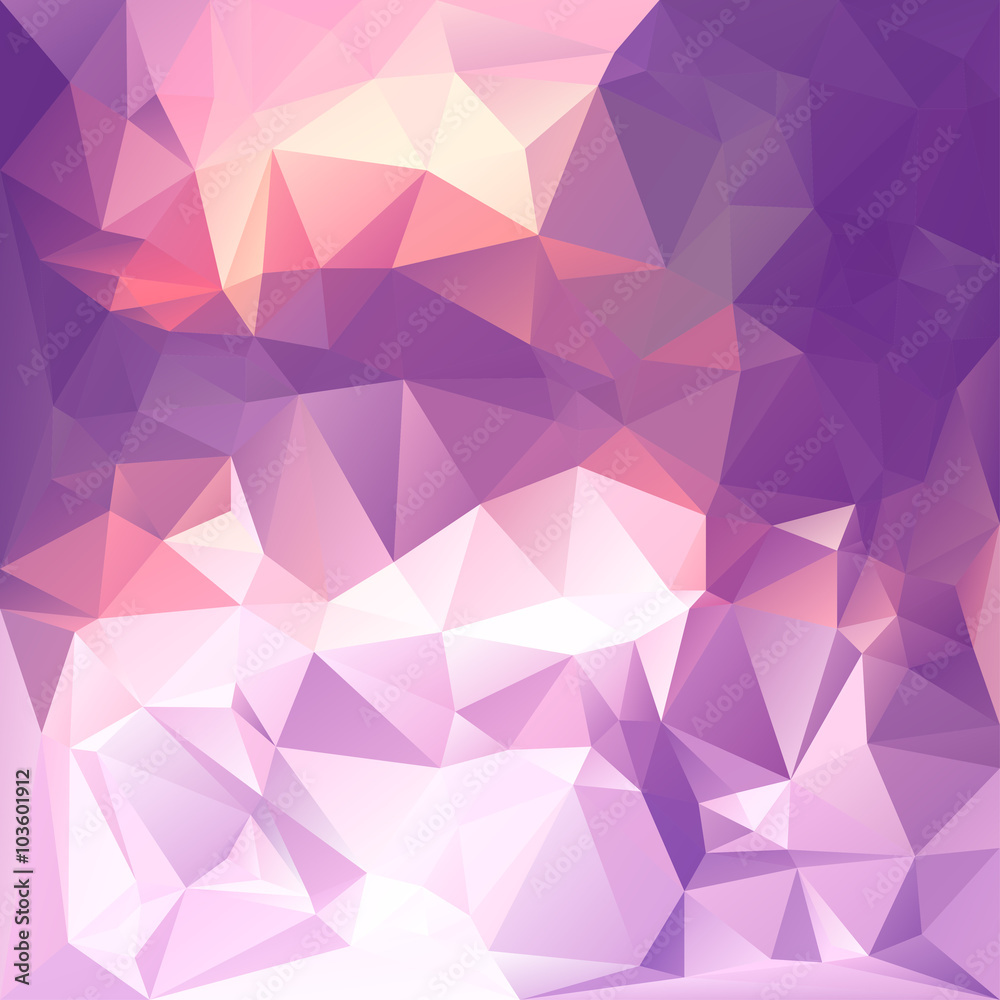 Polygonal mosaic background in violet and pink colors. Polygonal mosaic background in violet and pink colors.