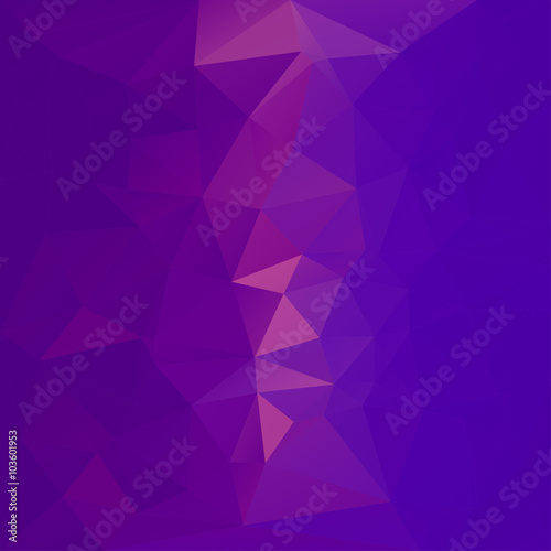 Polygonal mosaic background in violet and pink colors