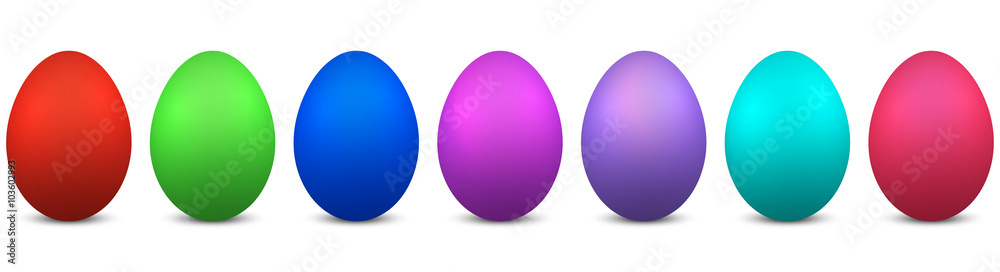 Set of colored Easter eggs 4 | RGB Set of colored Easter eggs 4 | RGB