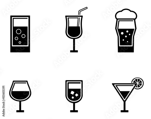 six glasses icons