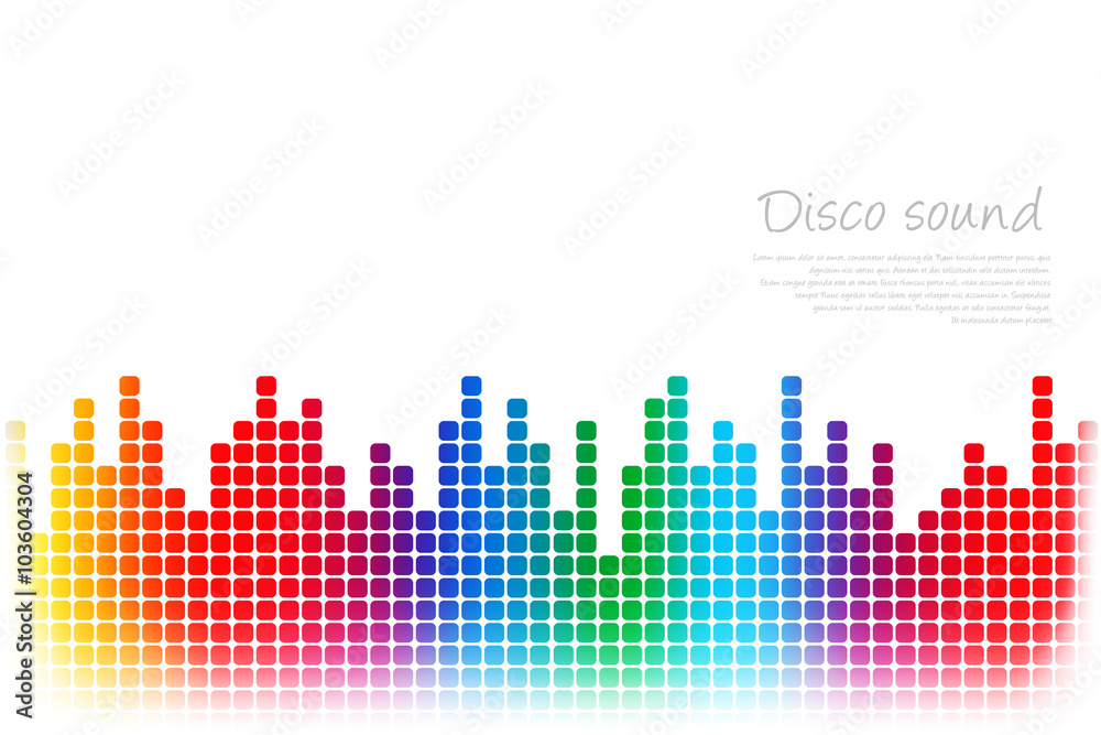 Abstract colored music background
