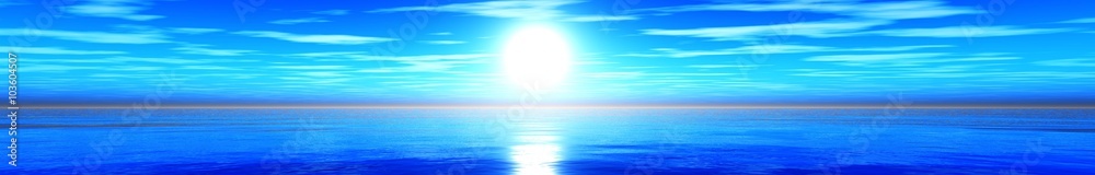 Panorama of sea sunset, sunrise. Baner. Panorama of sea sunset, sunrise. Baner.