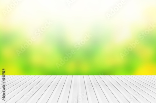 Wood table top with nature ...