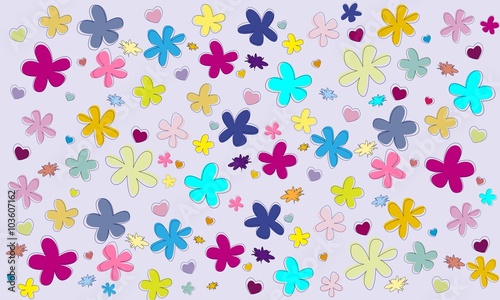 Flores de colores variados 1.