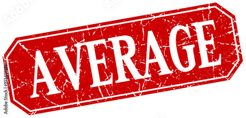average red square vintage grunge isolated sign