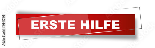 Button | Schild | Erste Hilfe