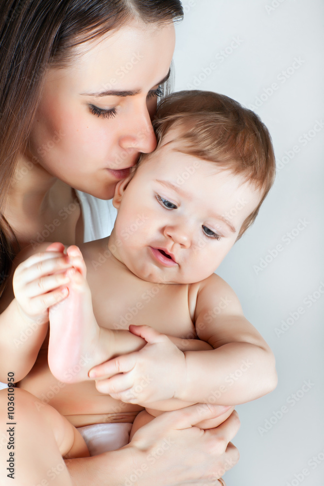 A mother with a small child A mother with a small child