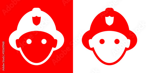 Icono plano bombero #2