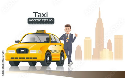 Taxi driver in the city.Career in the large City.Profession of faith is legitimate.Professional in the driving taxi.Taxi drivers credible.Graphic design and EPS 10.