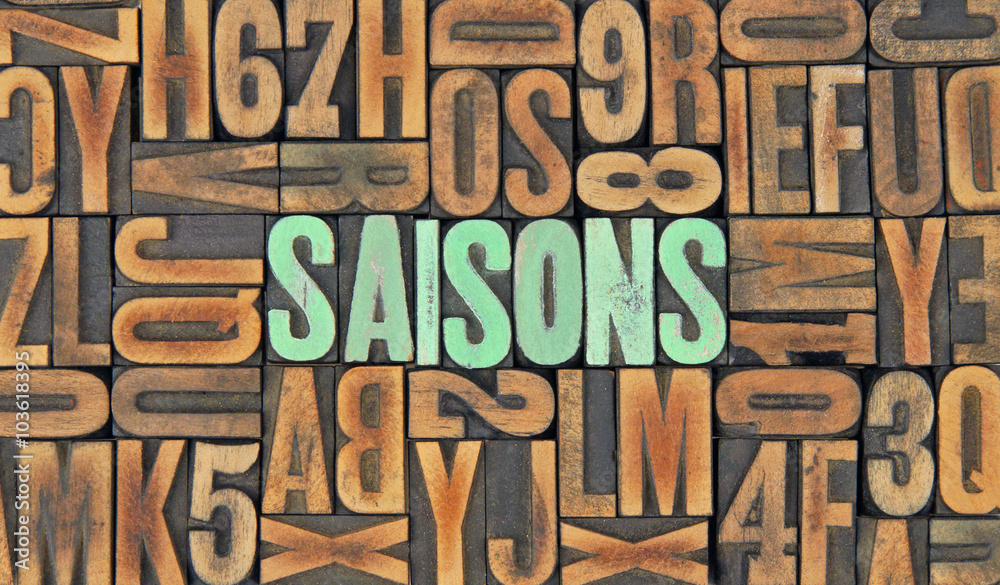saisons / caracteres d'imprimerie en bois saisons / caracteres d'imprimerie en bois
