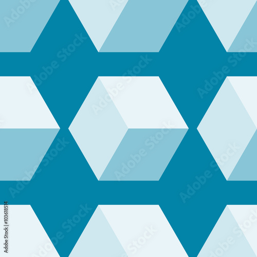 Seamless pattern vector 3d cube, abstract illustration