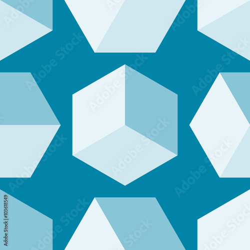 Seamless pattern vector 3d cube  abstract illustration