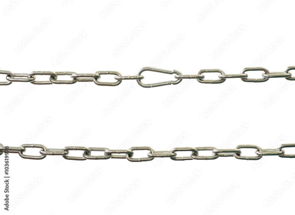 metal chain on white background metal chain on white background