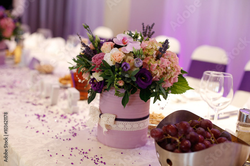 Decorative wedding table