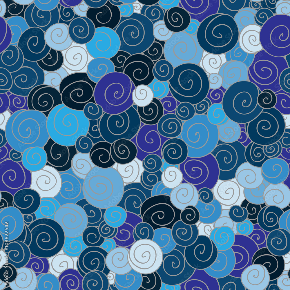 Fototapeta premium Seamless pattern with doodle bubbles.