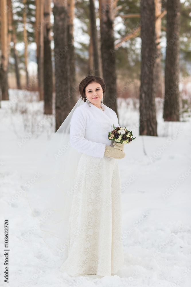 Portrait of the bride in winter Portrait of the bride in winter