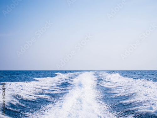 foam wave from speed boat